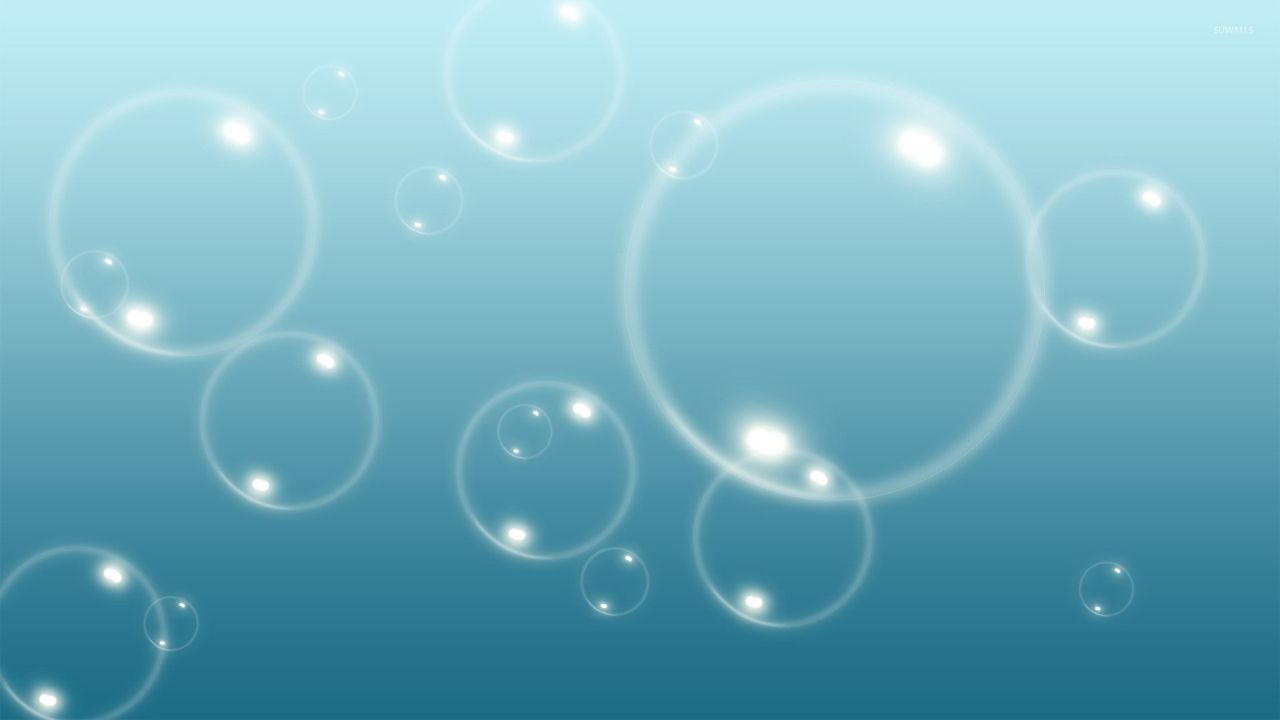 Bubbles on a blue background with highlights