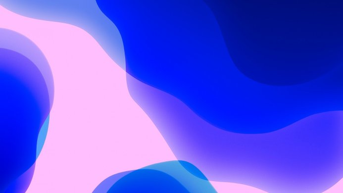 Abstract background with overlapping blue, pink, and purple shapes