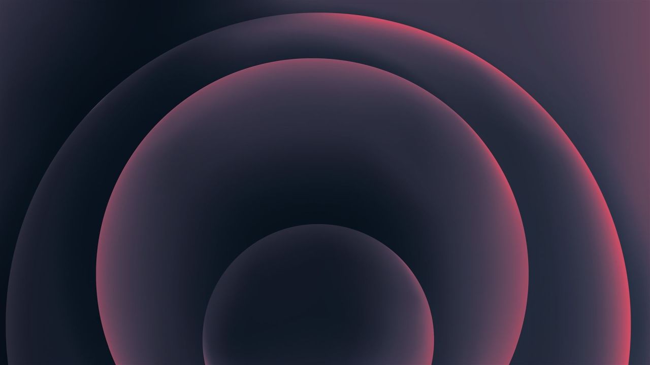 Abstract shapes and curves in dark colors with pink glow