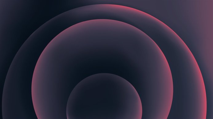 Abstract image of concentric circles with a gradient effect in dark and red tones