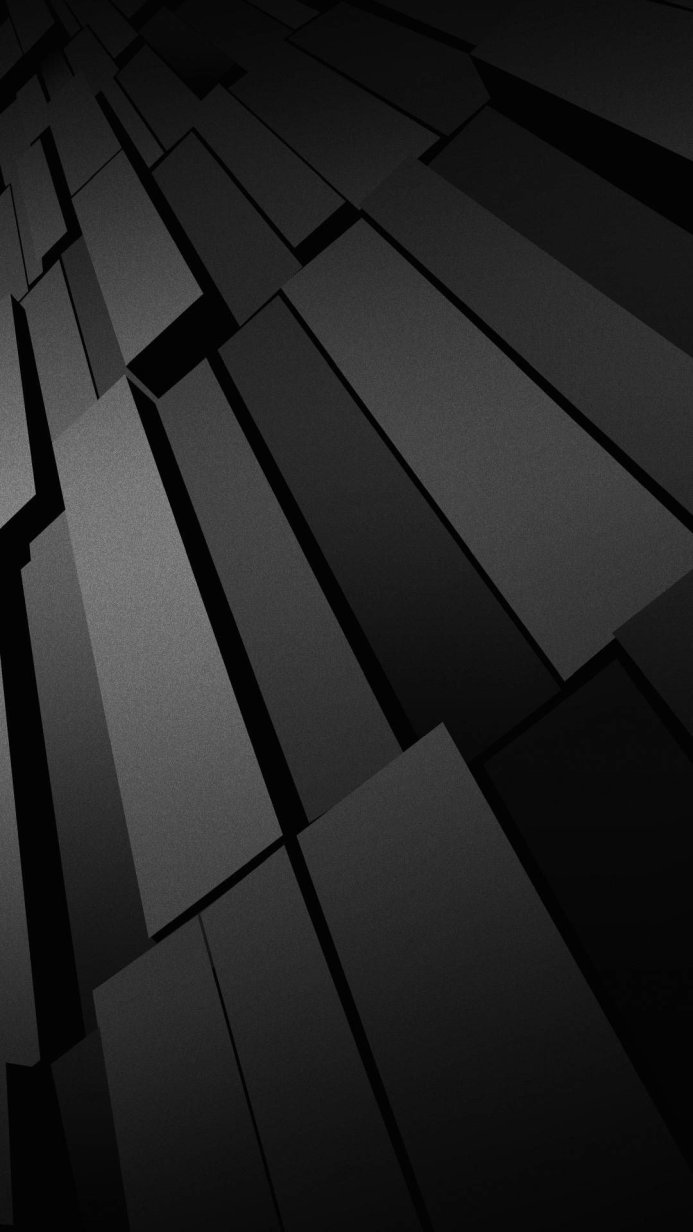 Abstract image of gray rectangular blocks on a black background