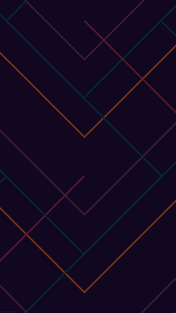 Abstract background with intersecting orange, teal, and mauve lines on dark purple