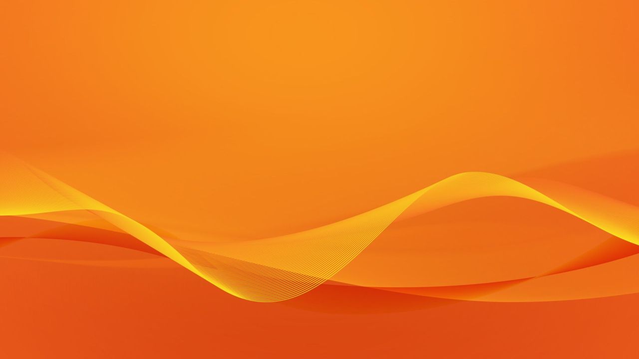 Abstract orange background with flowing yellow lines