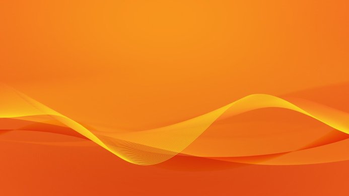 Abstract orange background with wavy yellow lines