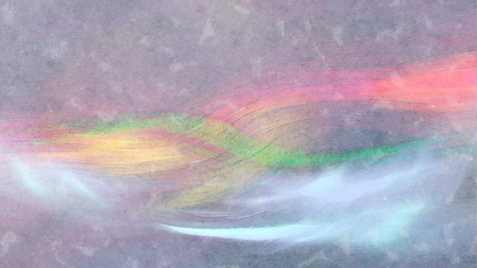 Abstract pastel background with flowing lines and watercolor texture