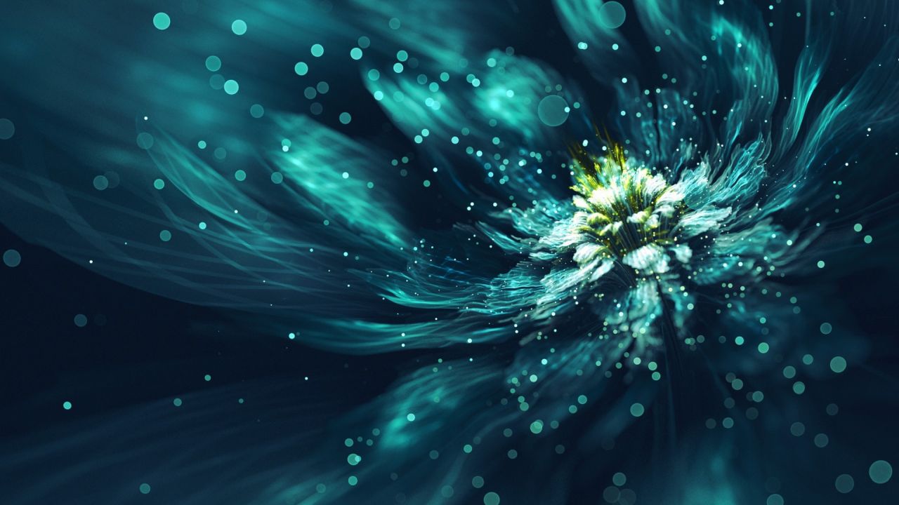 Abstract flower with glowing center