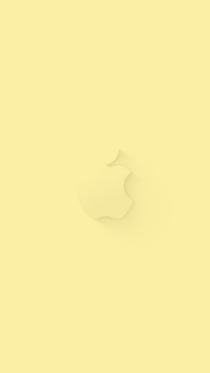 Apple logo in yellow color