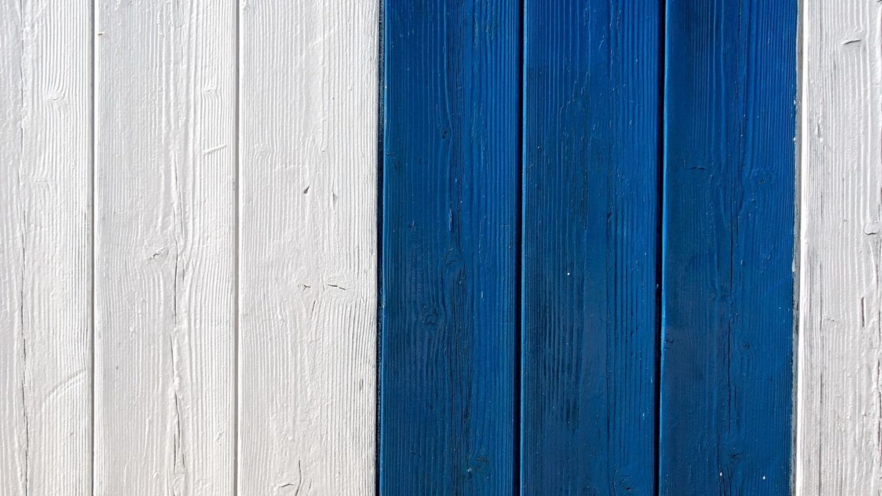 Blue and white wooden planks texture