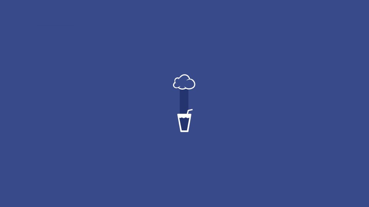 Cloud raining into glass with straw minimalist art