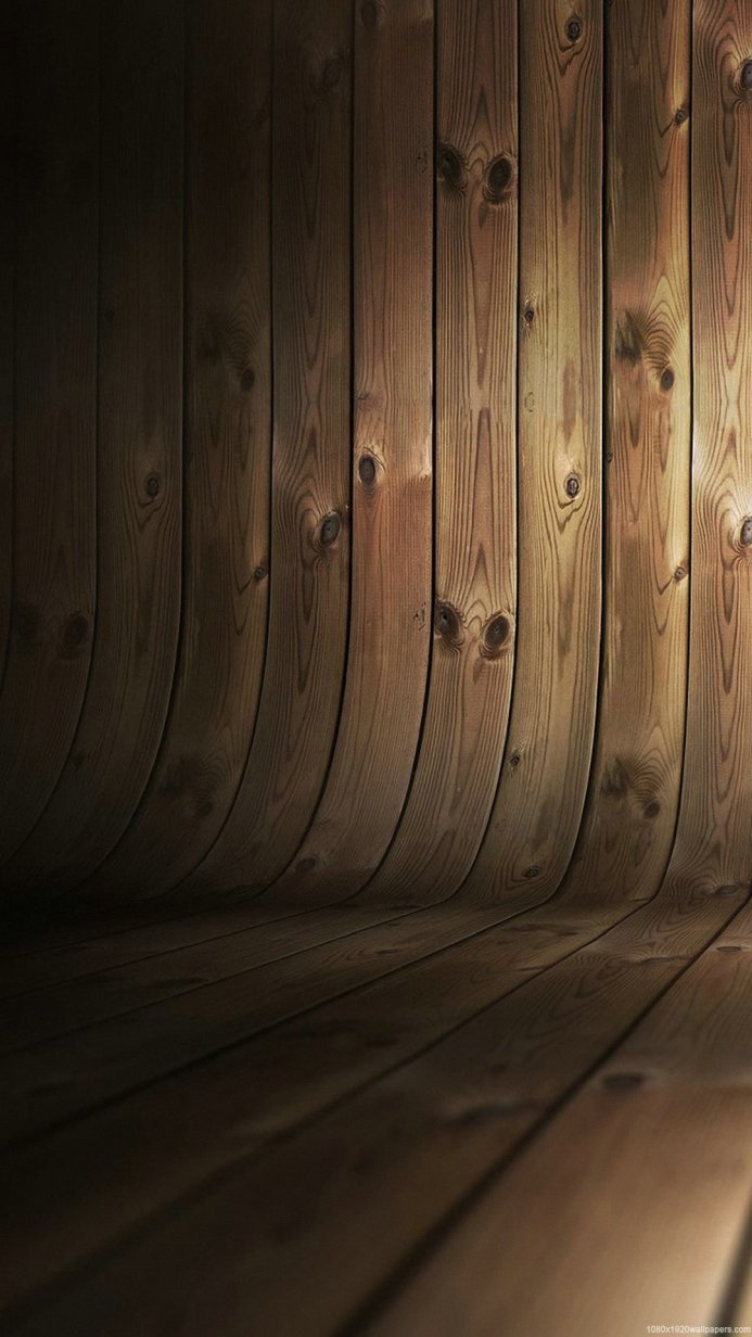 Curved wooden planks, brown wood texture