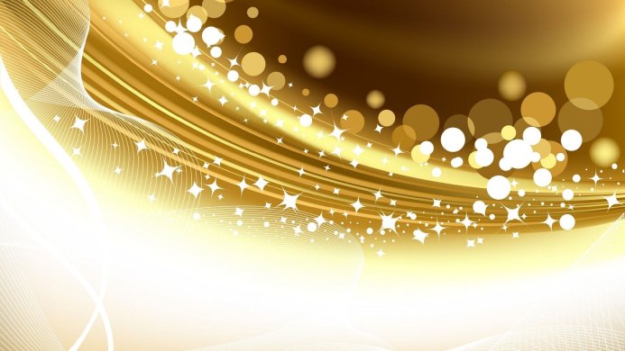 Abstract golden background with bokeh and stars