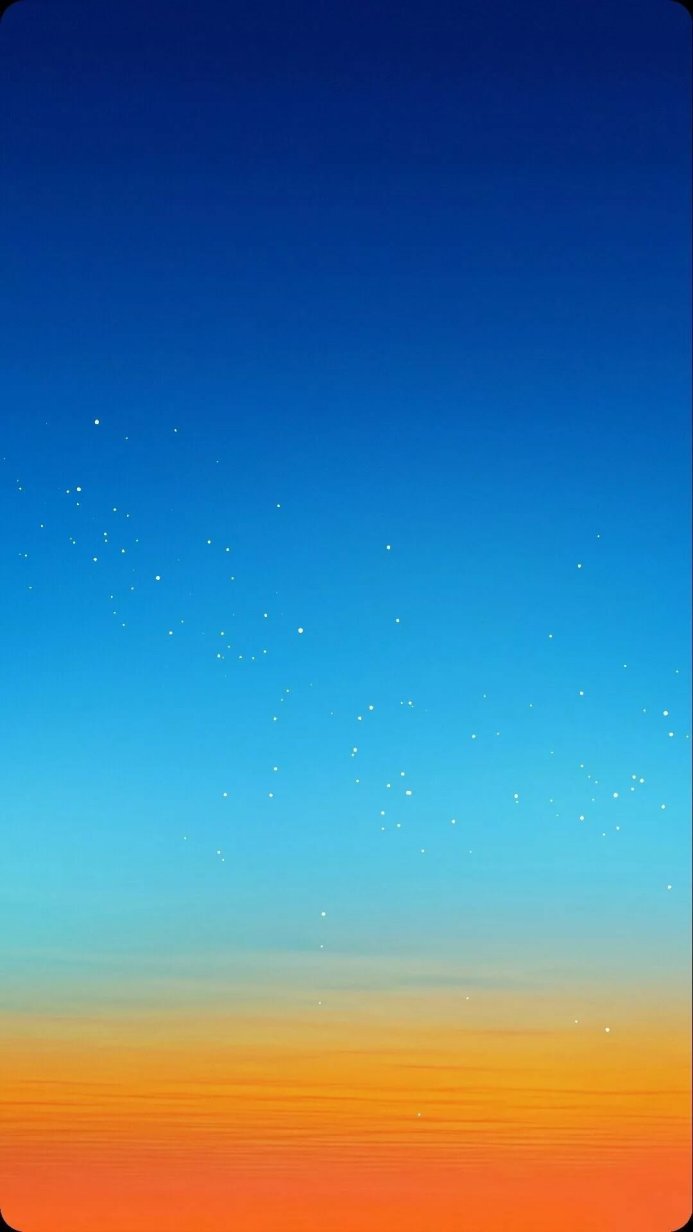 Gradient Sky with Stars and a Sunrise/Sunset