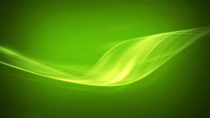 Abstract glowing wave on a green background