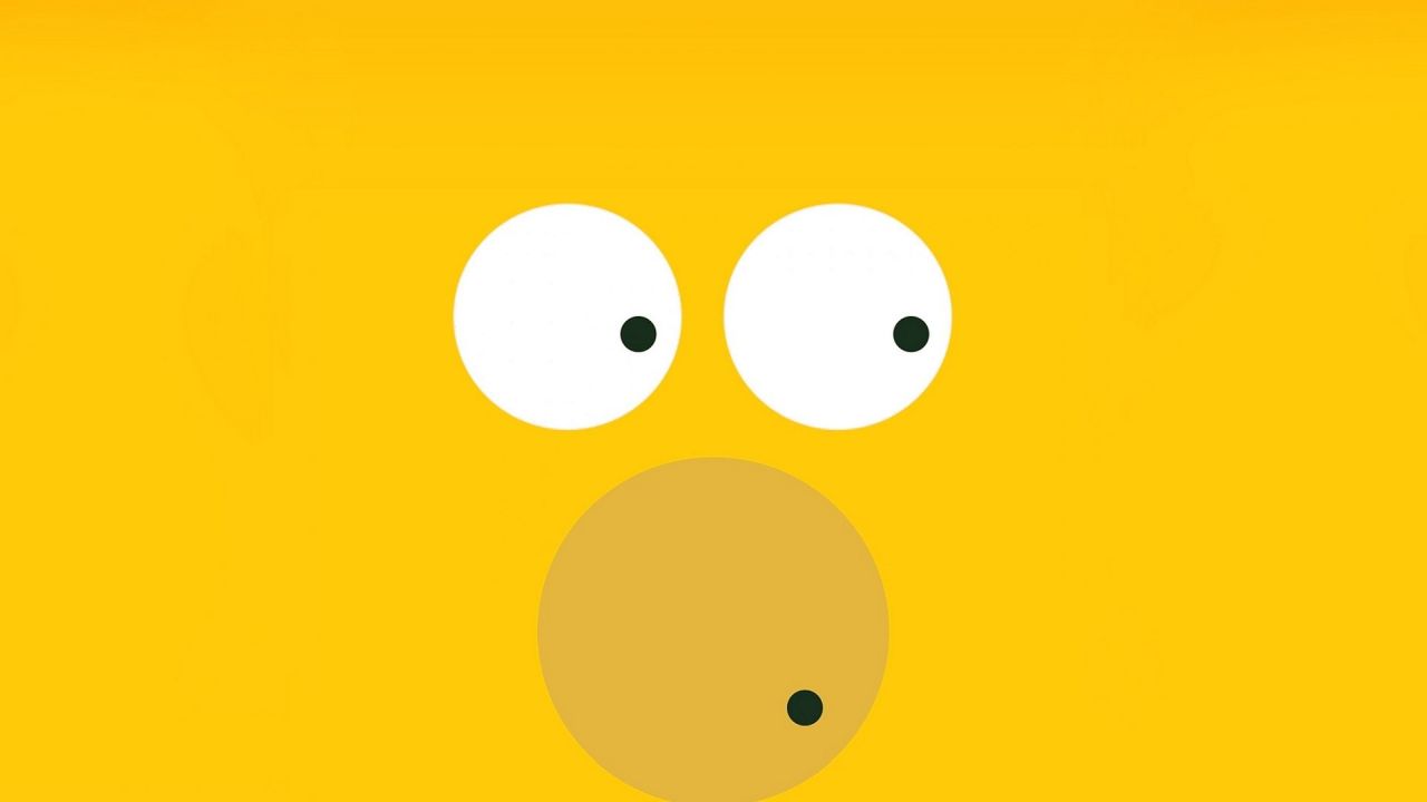 Homer Simpson face minimalist style