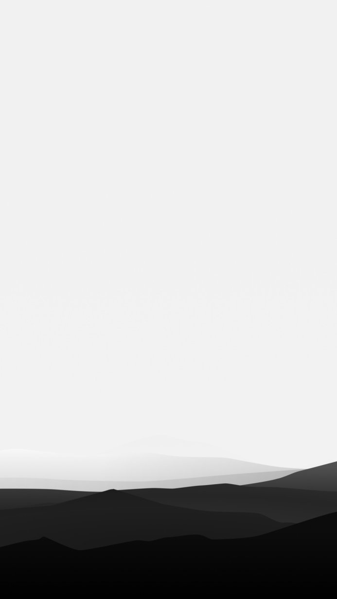 Black and white minimalist landscape of hills and layers