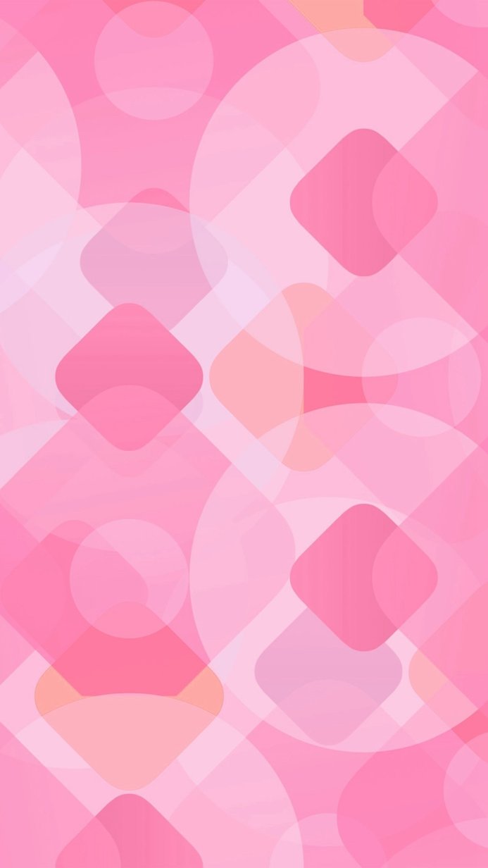 Abstract background with overlapping pink squares and circles