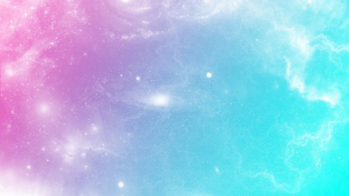 Pink and blue nebula space background with stars