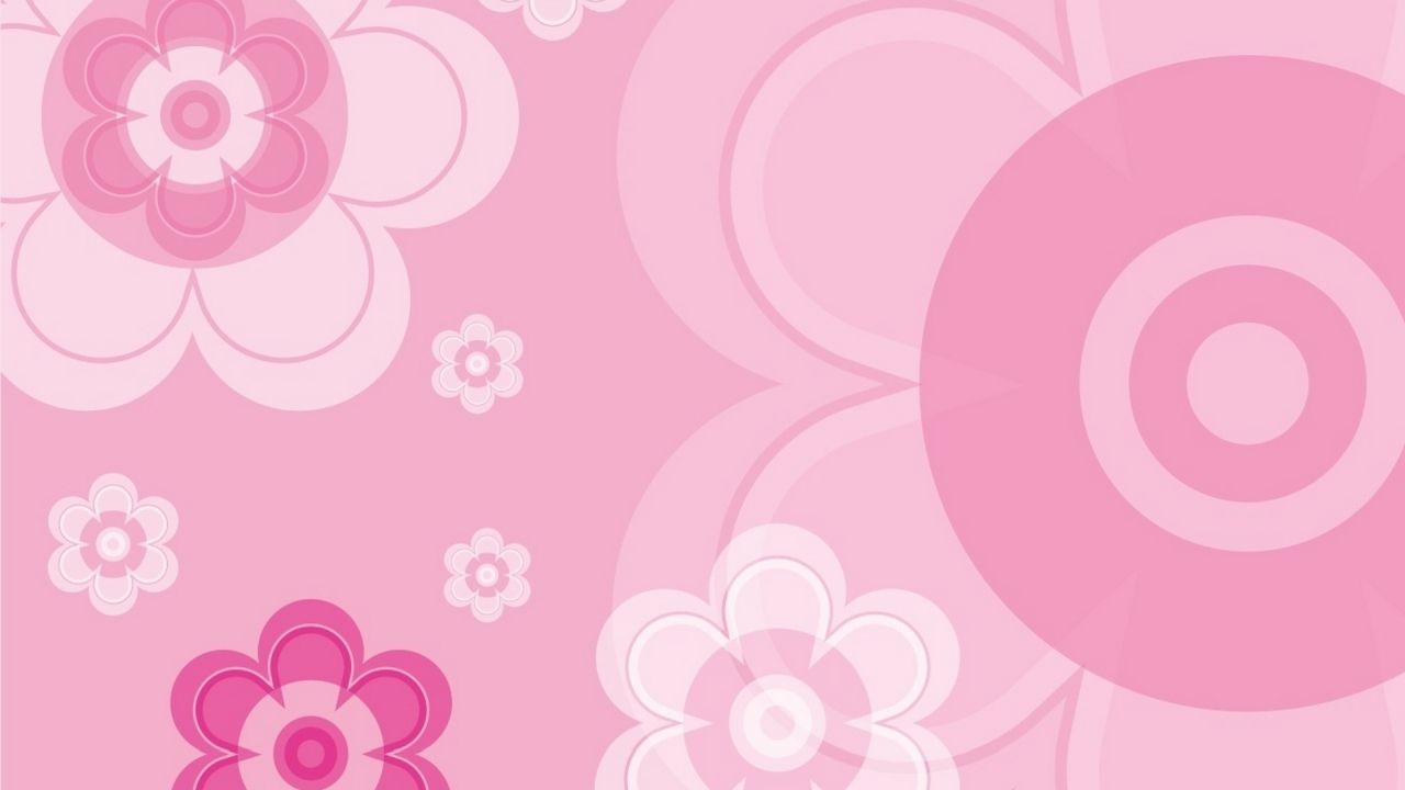 Pink floral abstract wallpaper