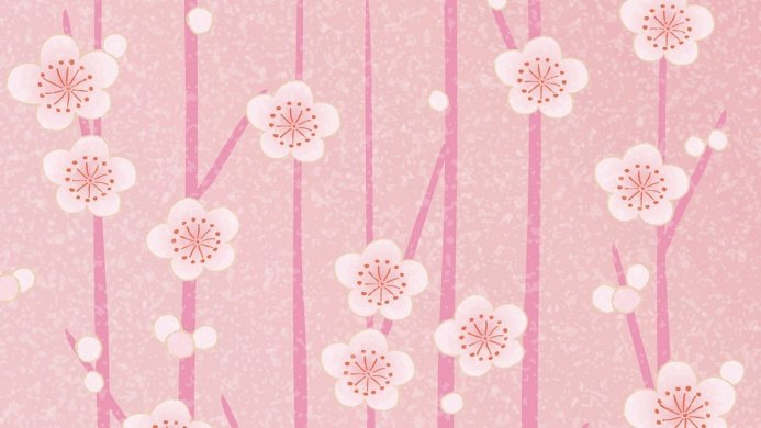 Pink background with plum blossom pattern