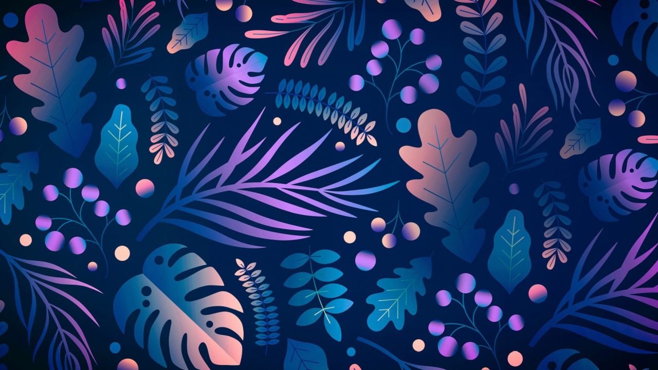 Colorful foliage with gradient effect