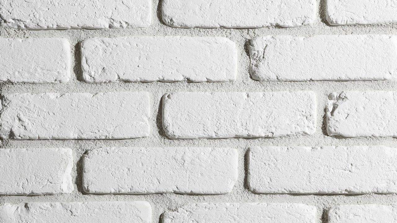 White brick wall texture background