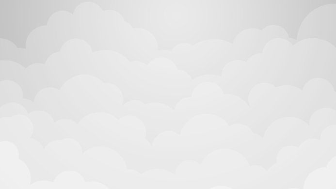 Illustration of fluffy white and grey clouds filling the frame