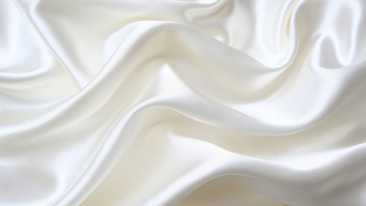 White silk fabric with soft folds