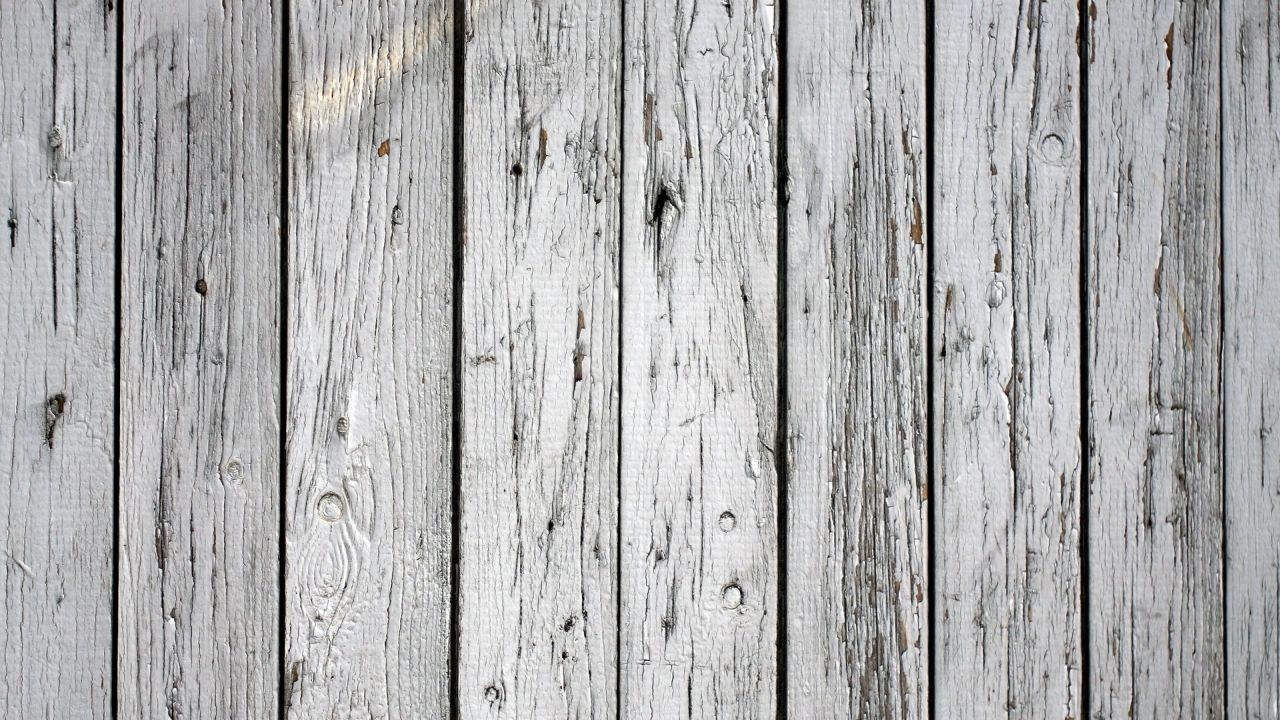 White painted wood planks