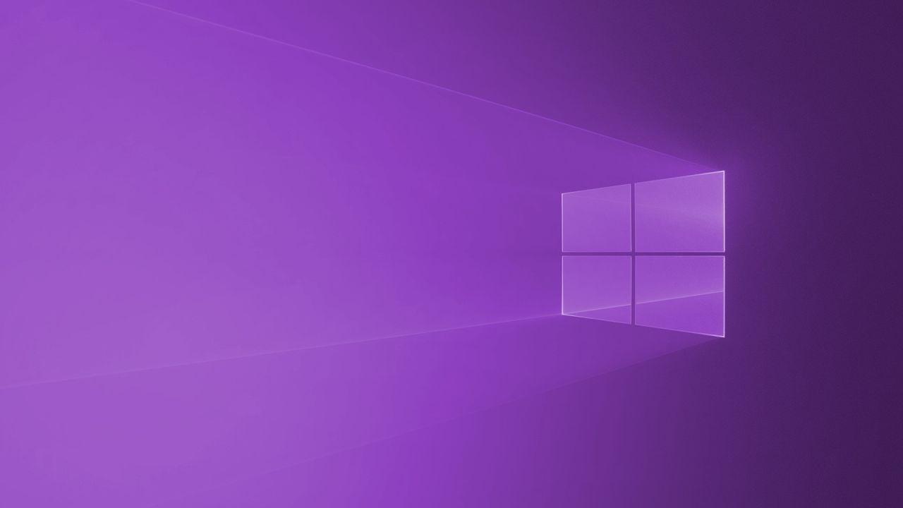 Windows logo on purple background