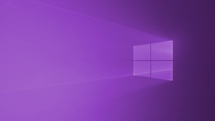 Purple Windows logo on a gradient background