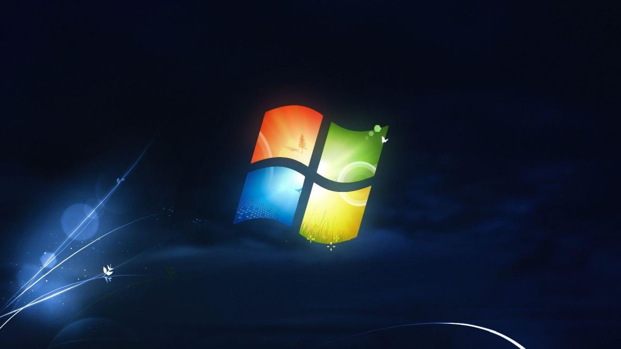 Windows logo on a blue background