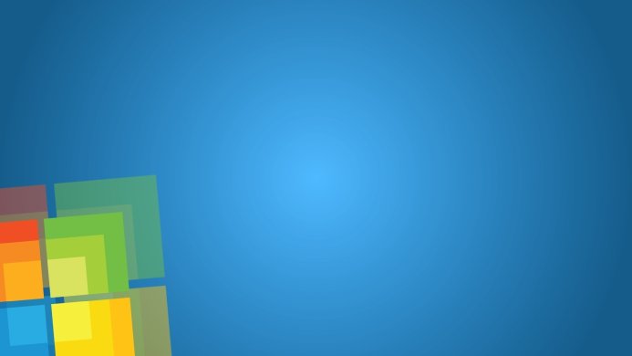 Windows logo on a blue background