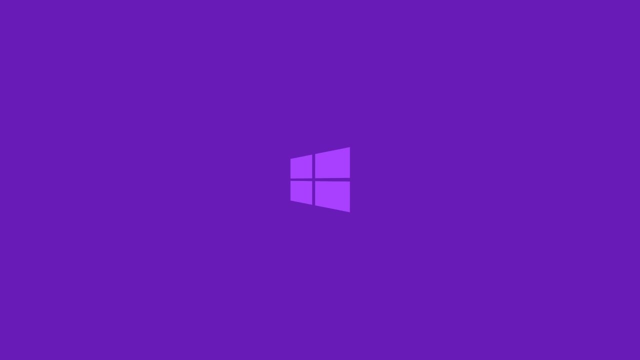 Windows logo on purple background