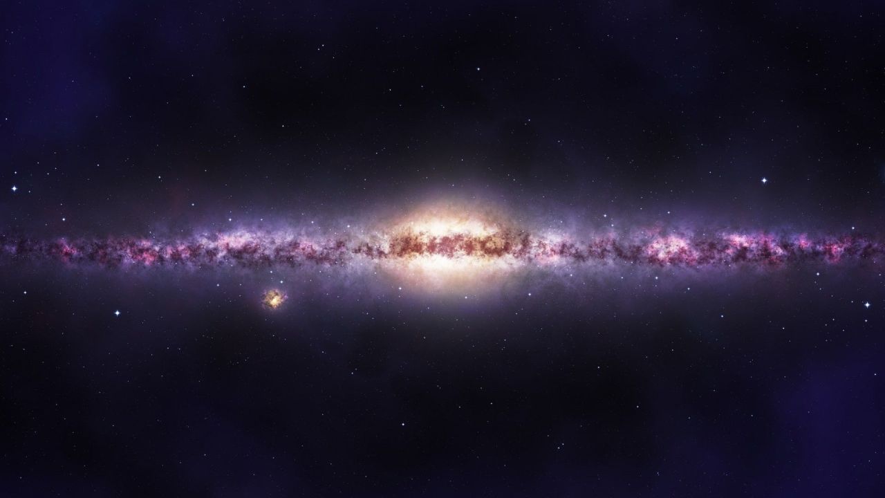Milky Way galaxy with stars and dust