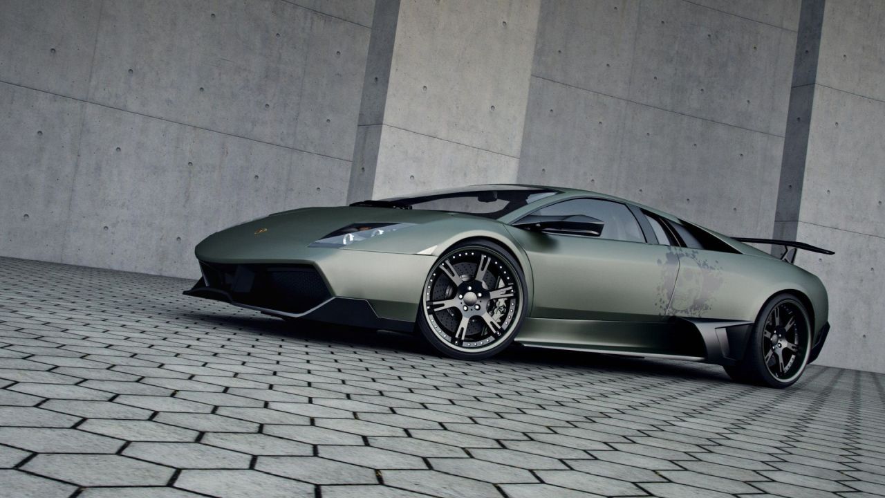 Olive green Lamborghini Murcielago