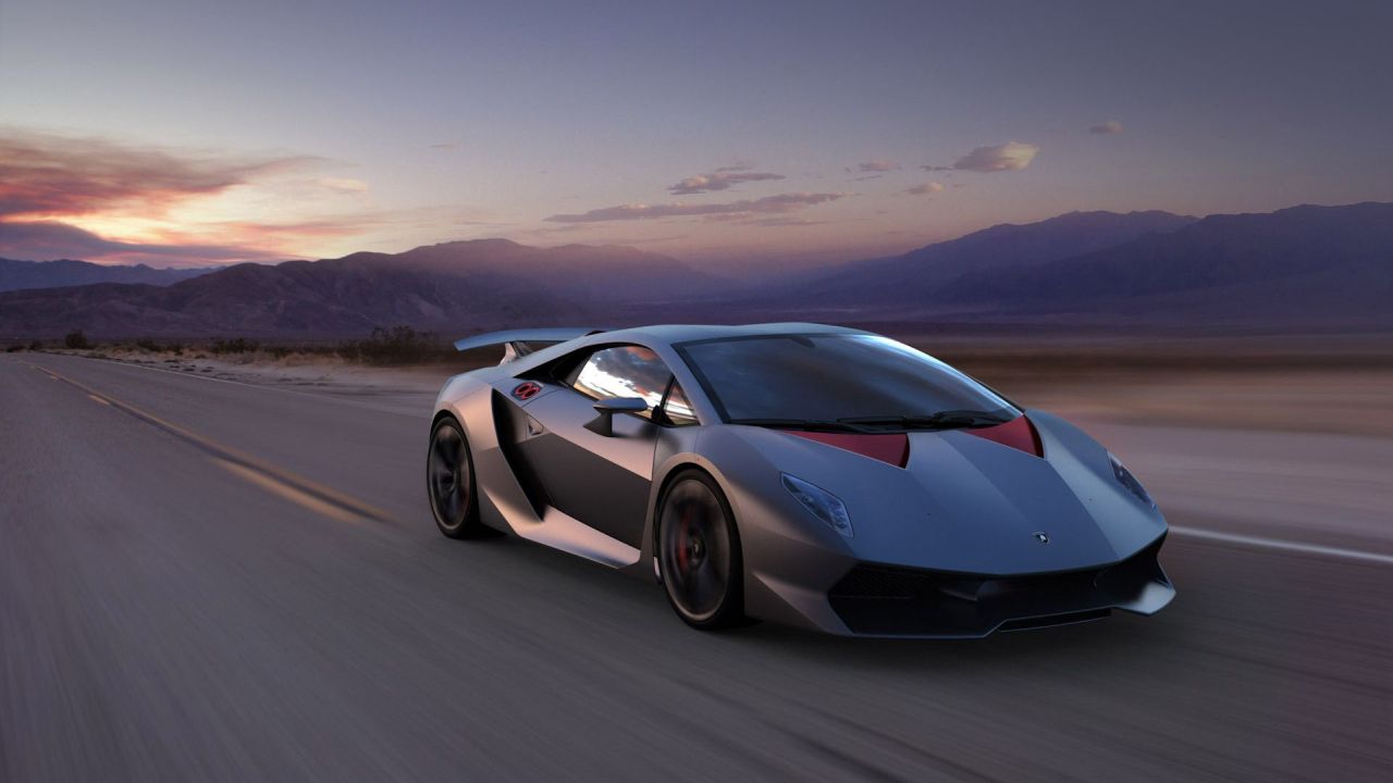 Lamborghini Sesto Elemento on road
