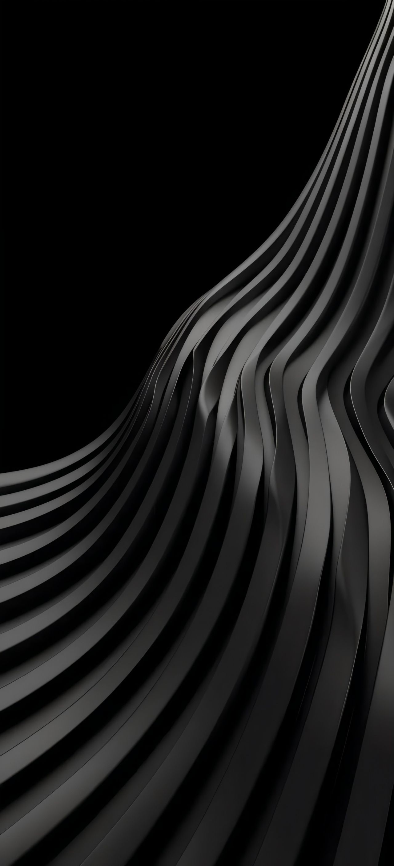 Black abstract waves background
