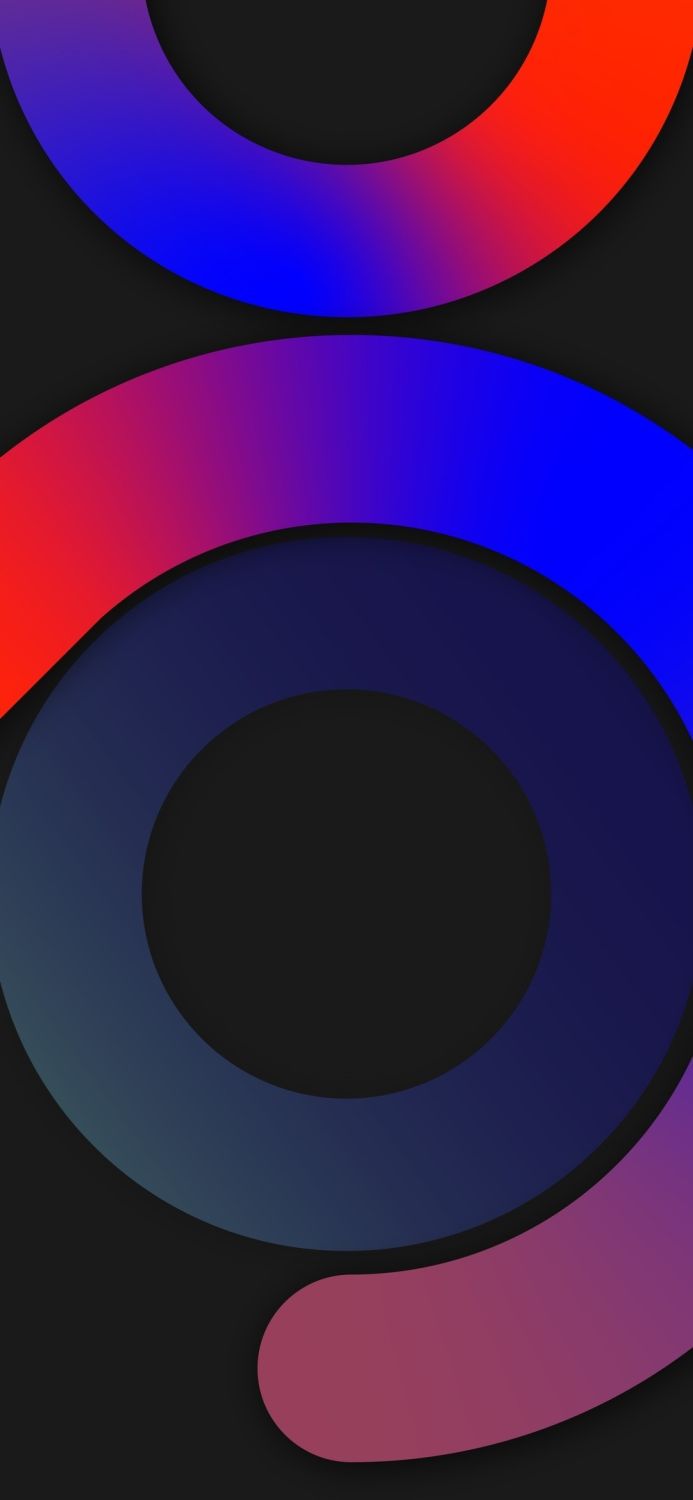 Abstract background with red, blue, purple gradient shapes on black