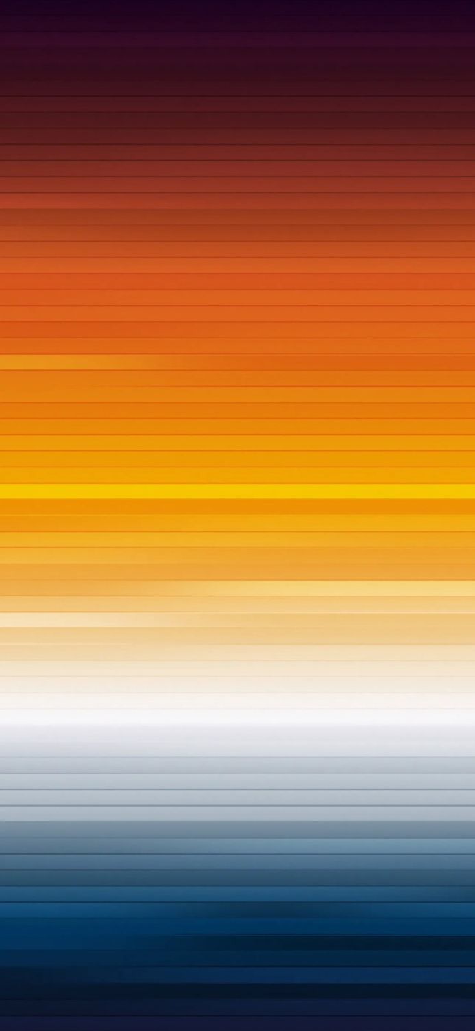 Colorful horizontal stripes with gradient transitions in shades of orange, yellow, white, blue, and purple