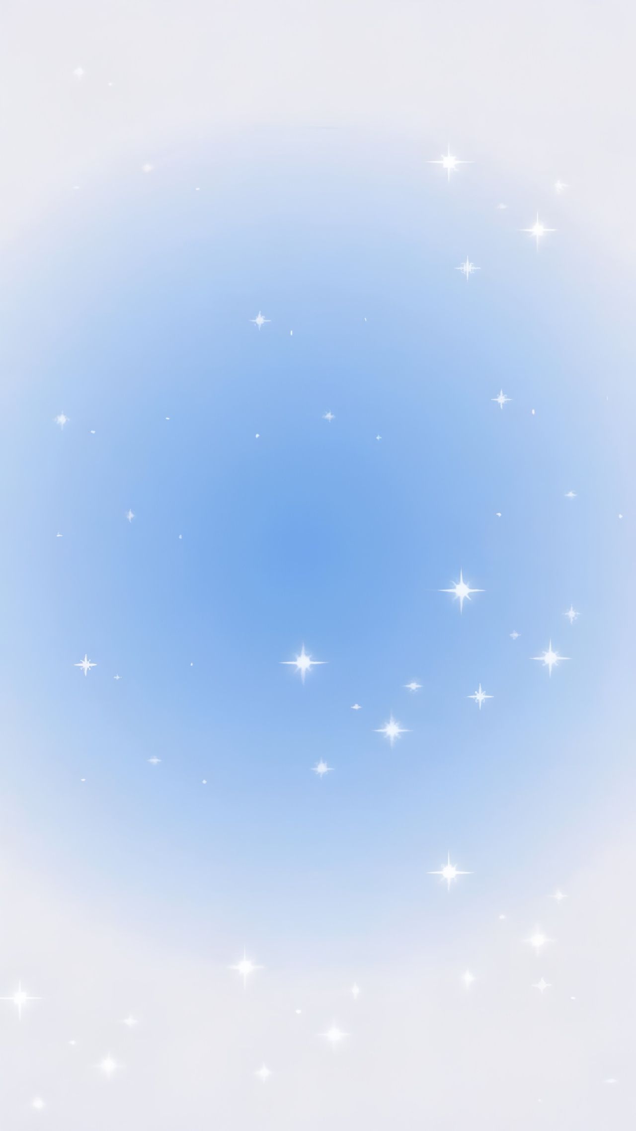 Sparkling stars on a blue gradient background