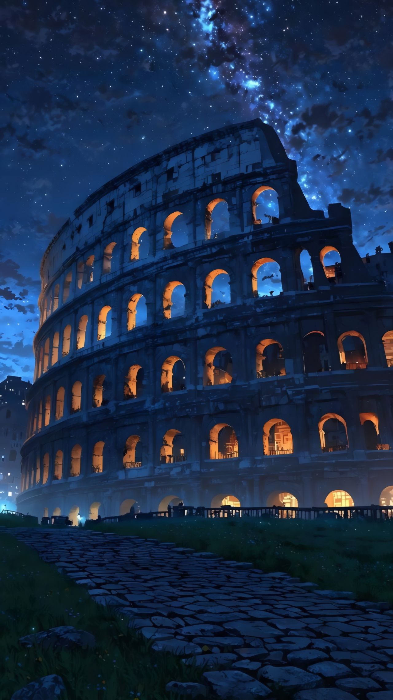 Colosseum in Rome at night