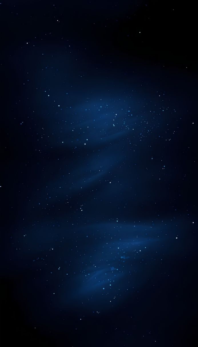 A dark blue image of stars in the night sky