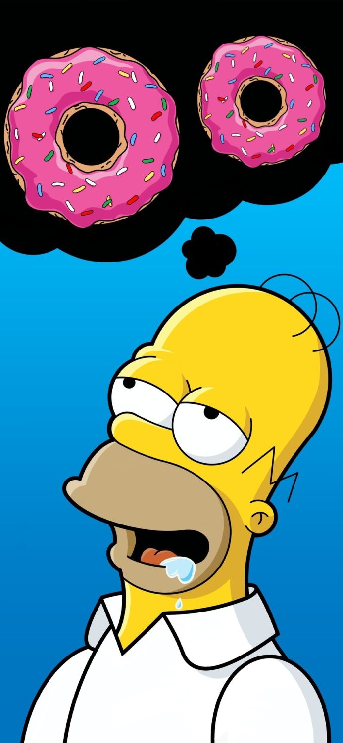 Homer Simpson dreaming of donuts