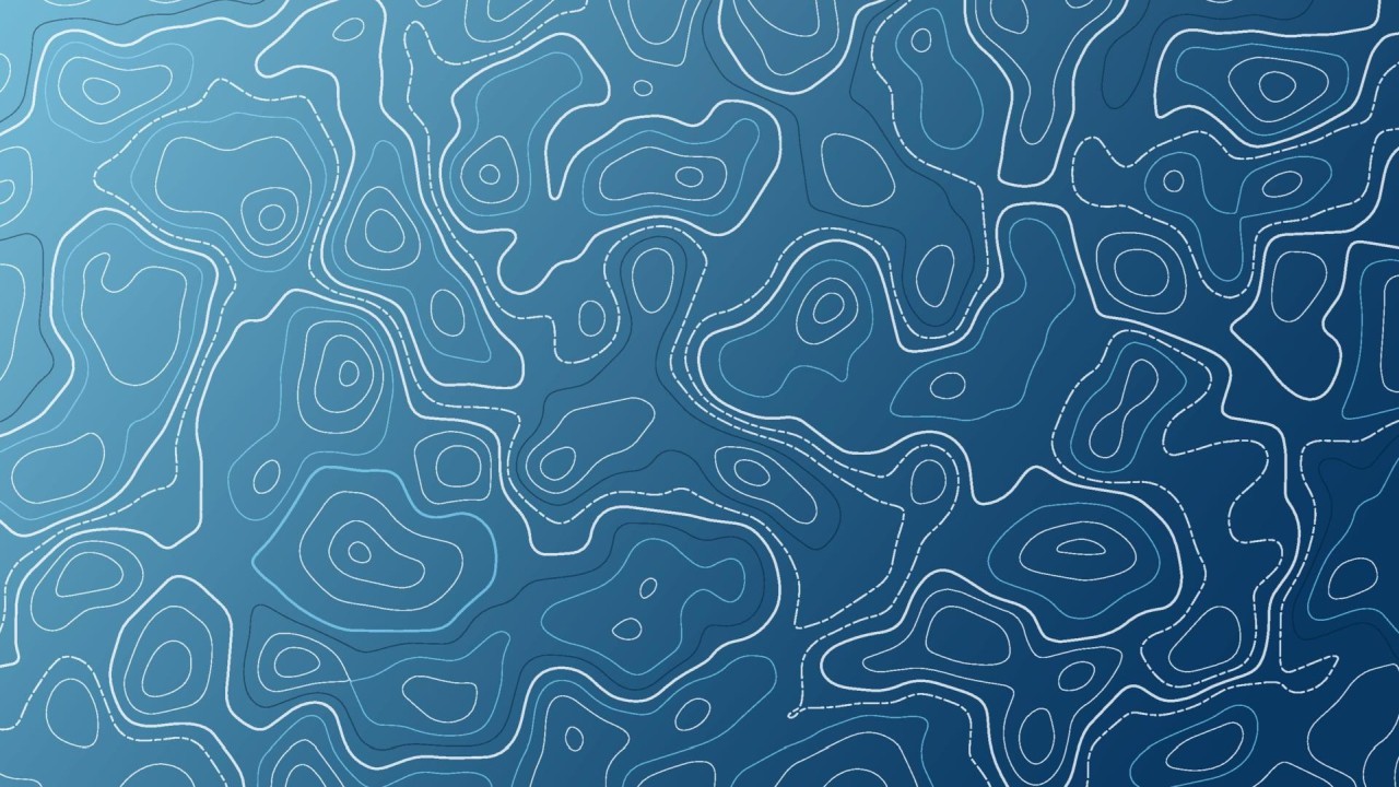 Abstract blue topographic map pattern background
