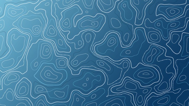 Abstract blue topographic map pattern background