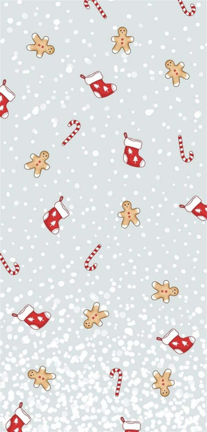 Christmas pattern with cookies and candy canes