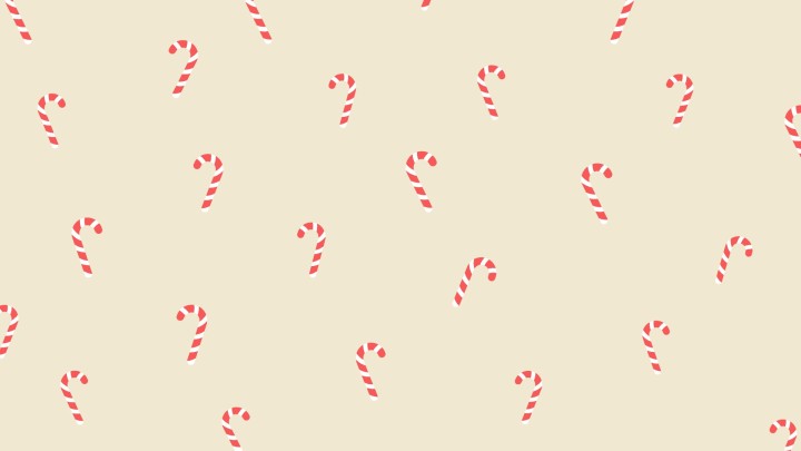 Christmas pattern with gingerbread men candy canes stockings