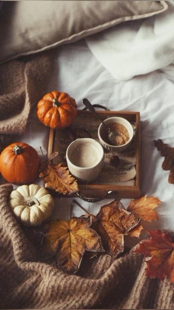 Cozy autumn window with coffee book and candle