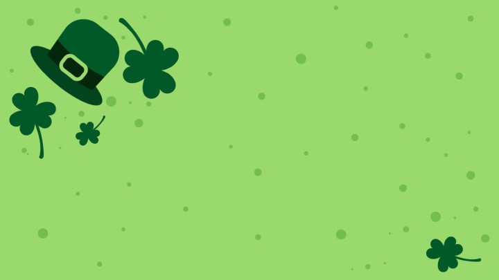 Green hat shamrocks bow tie Happy St Patricks Day