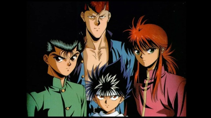 Kurama from Yu Yu Hakusho holding red rose